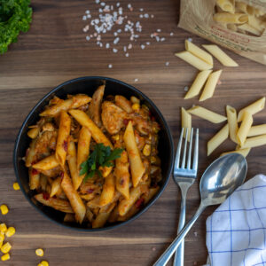 Pikante Hühner Nudelpfanne